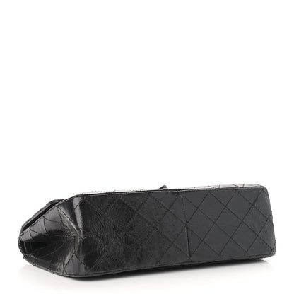 Chanel Glazed Aged Calfskin Quilted 2.55 Reissue 227 Flap So Black 4 of 11
