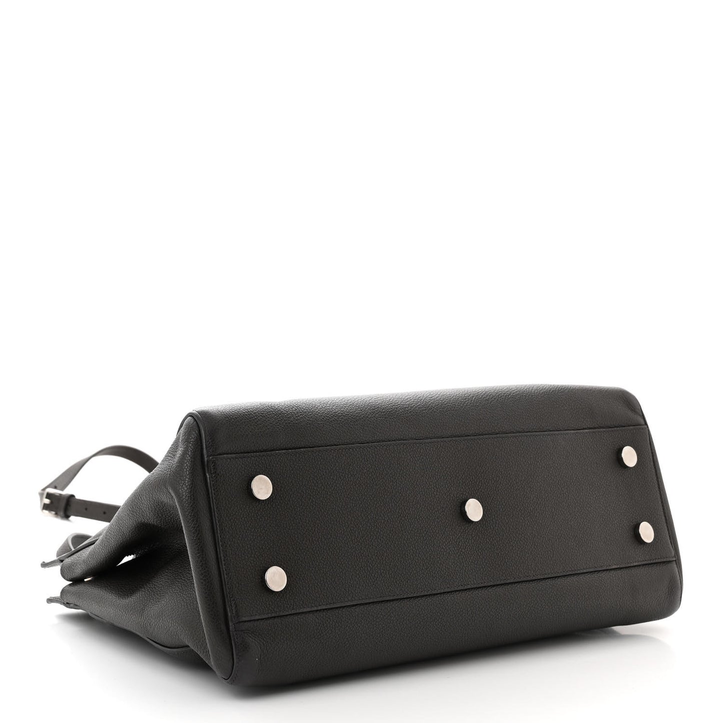 Grained Calfskin Medium Cabas Rive Gauche Coal