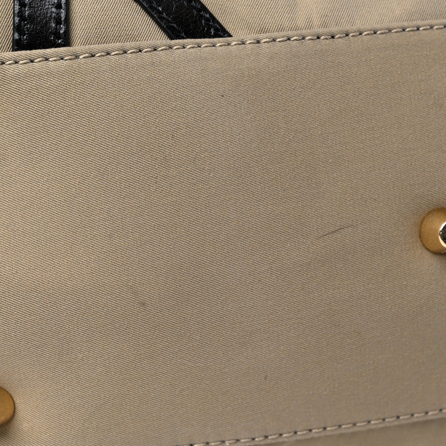 Canvas Calfskin Canterbury Tote Beige