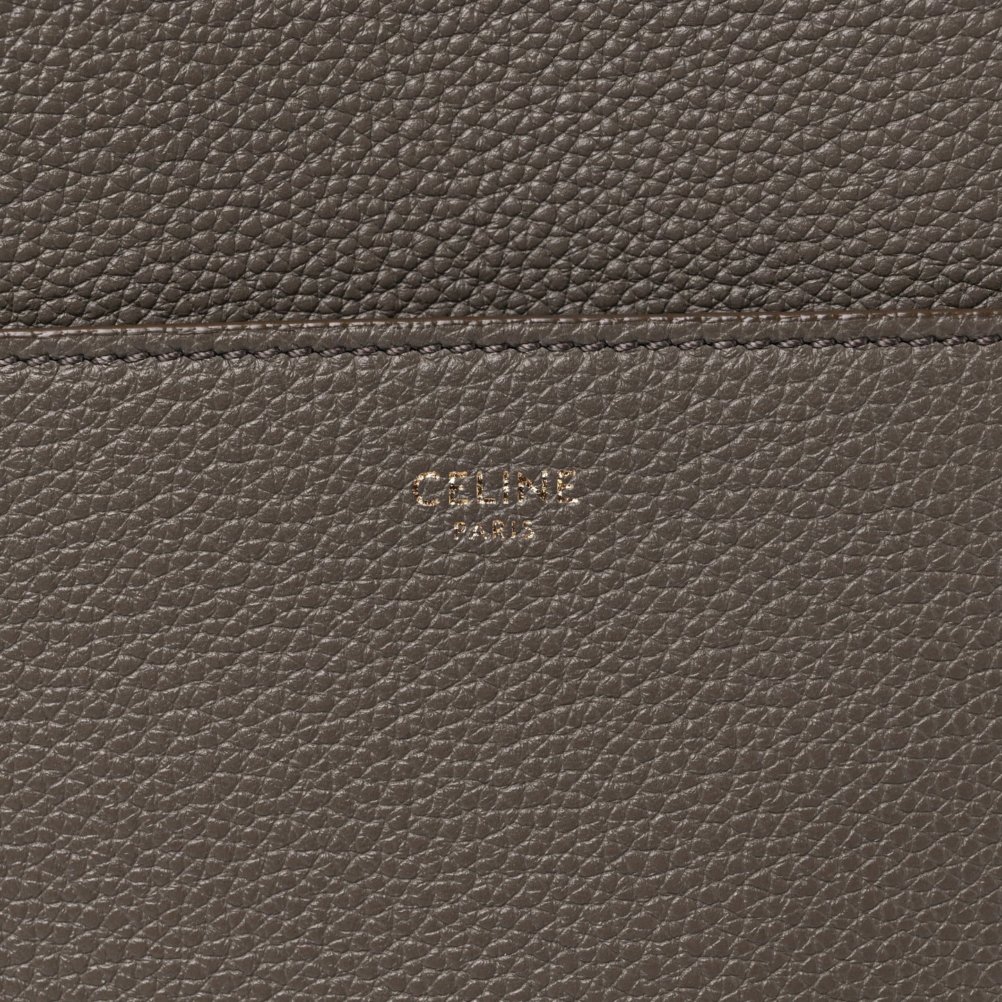 Soft Grained Calfskin Sangle Bucket Bag Taupe