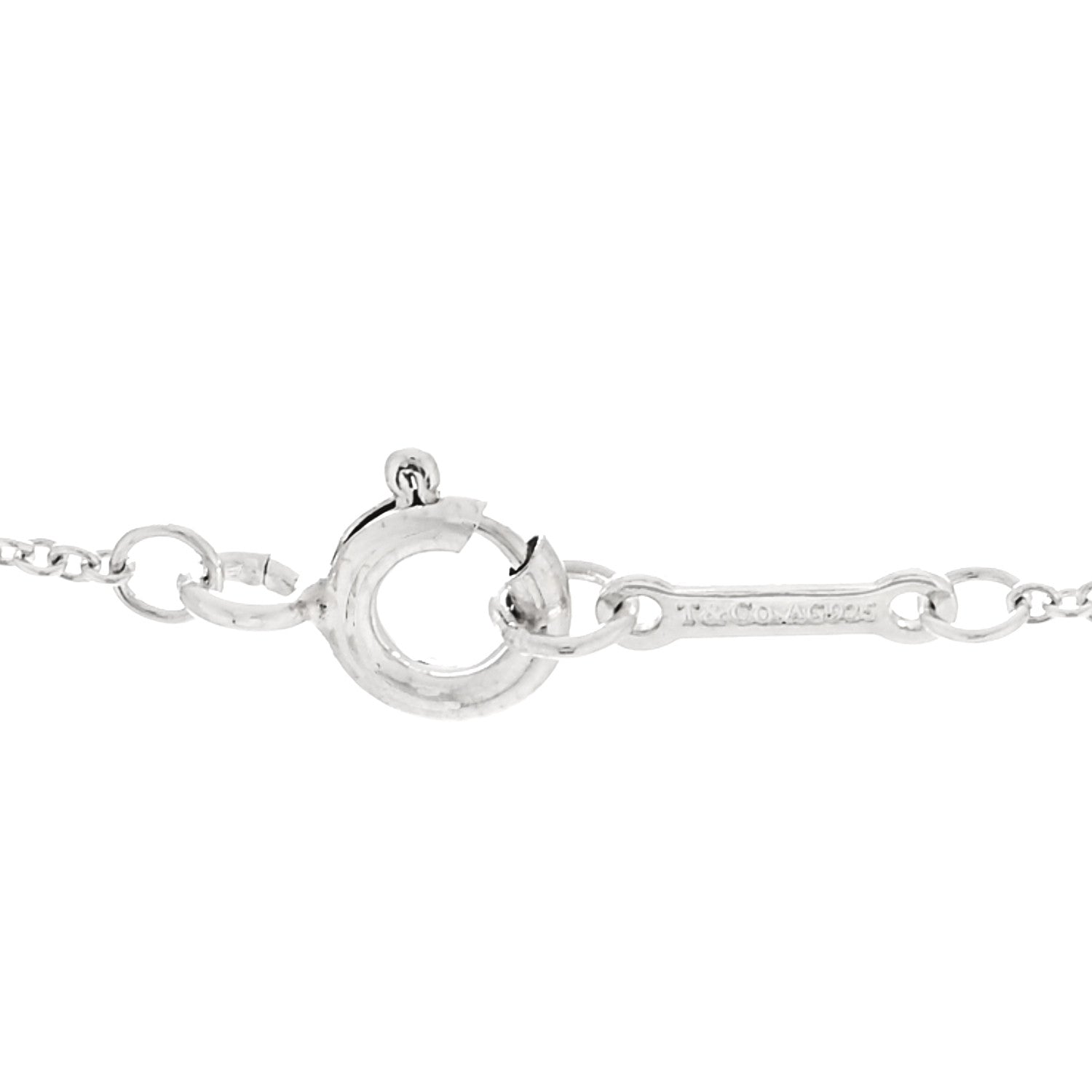 Tiffany Sterling Silver Diamond Paloma Picasso Loving Heart Necklace 4 of 6
