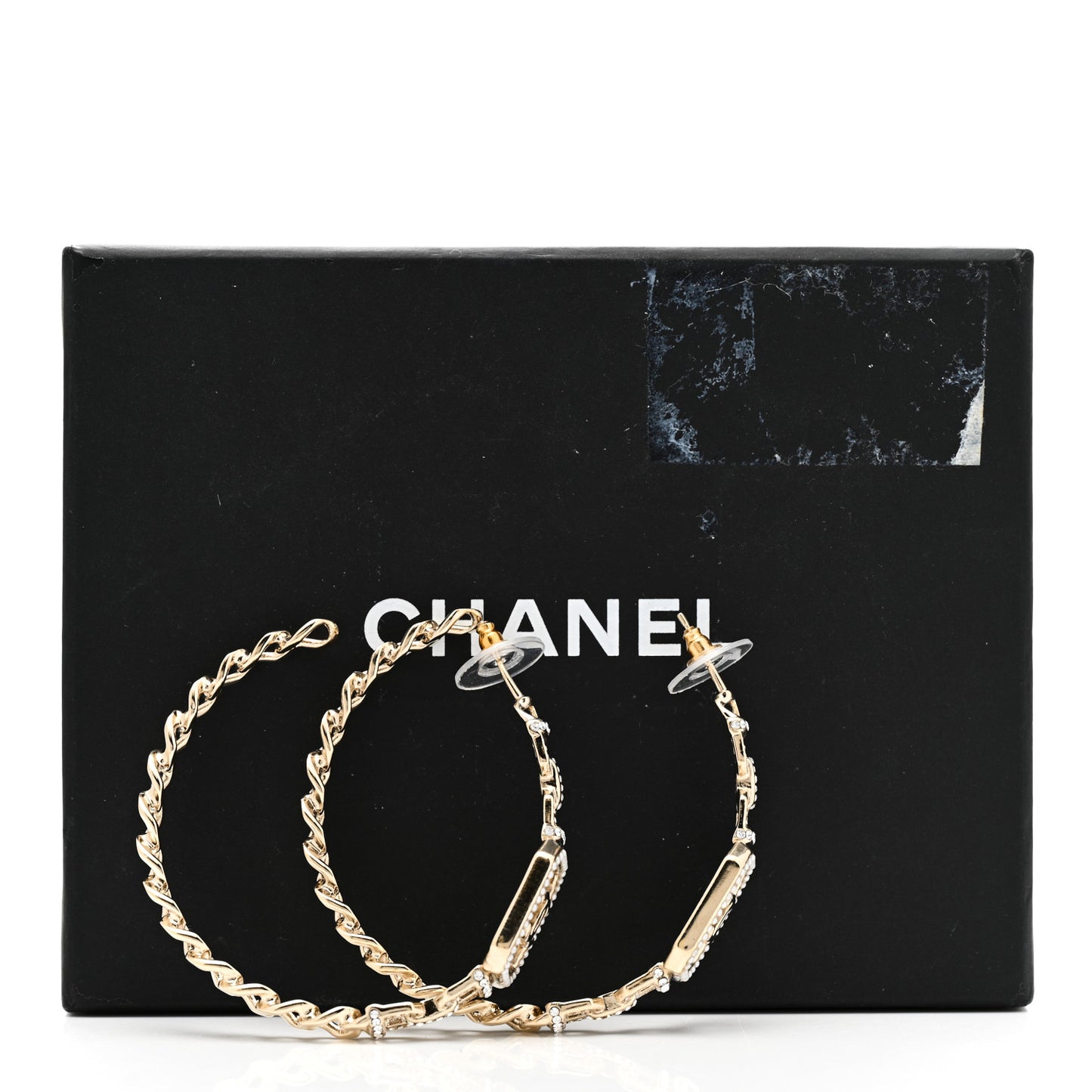Crystal CC Vendome Hoop Earrings Gold