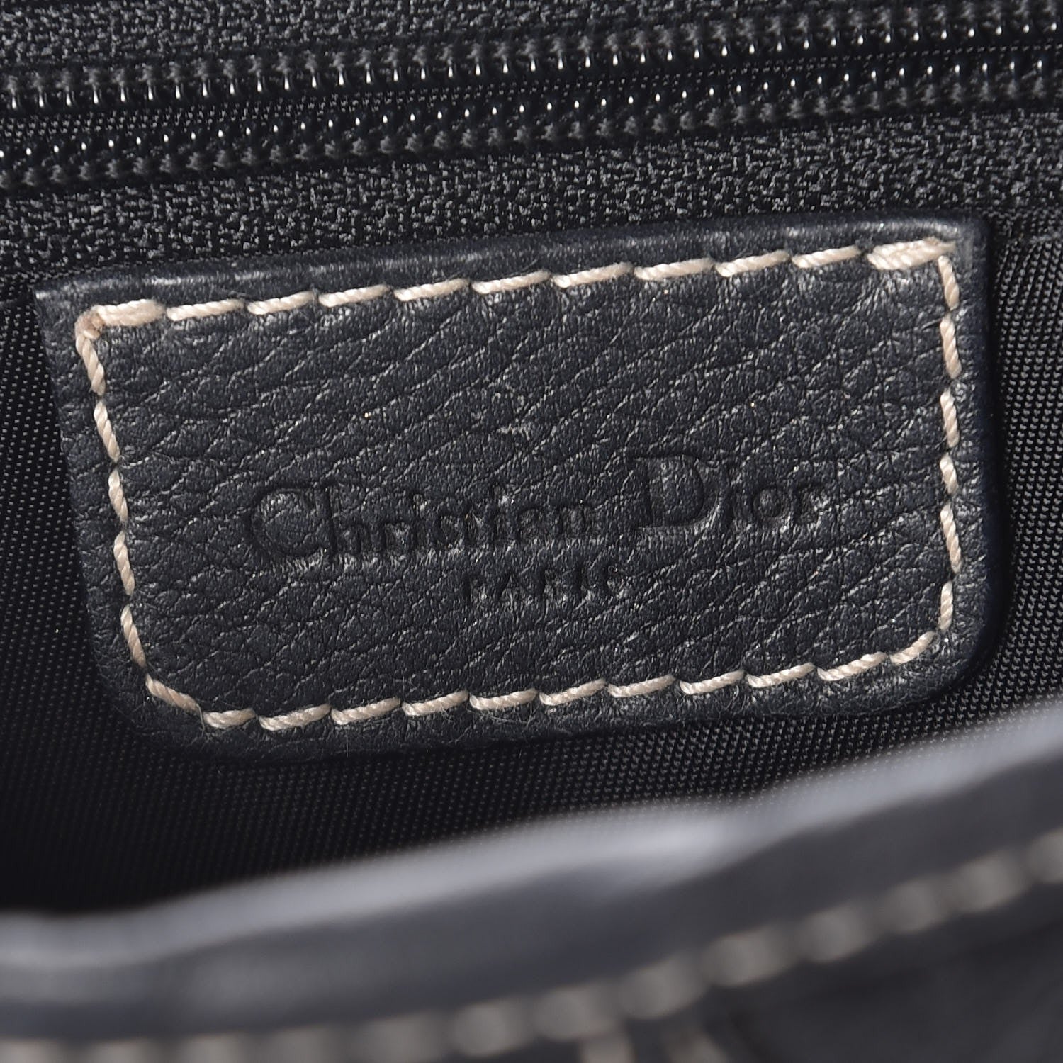 Christian Dior Calfskin Saddle Bag Black 6 of 7