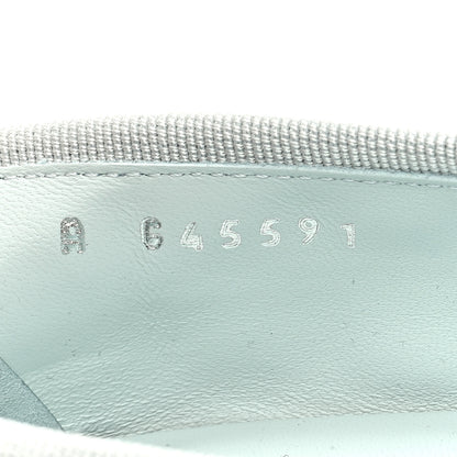 Chanel Lambskin Embroidered Grosgrain Cap Toe CC Ballerina Flats 37 Light Blue Black 8 of 9
