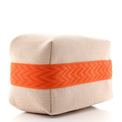 Hermes Canvas Small Bride-A-Brac Pouch Natural Orange 4 of 7
