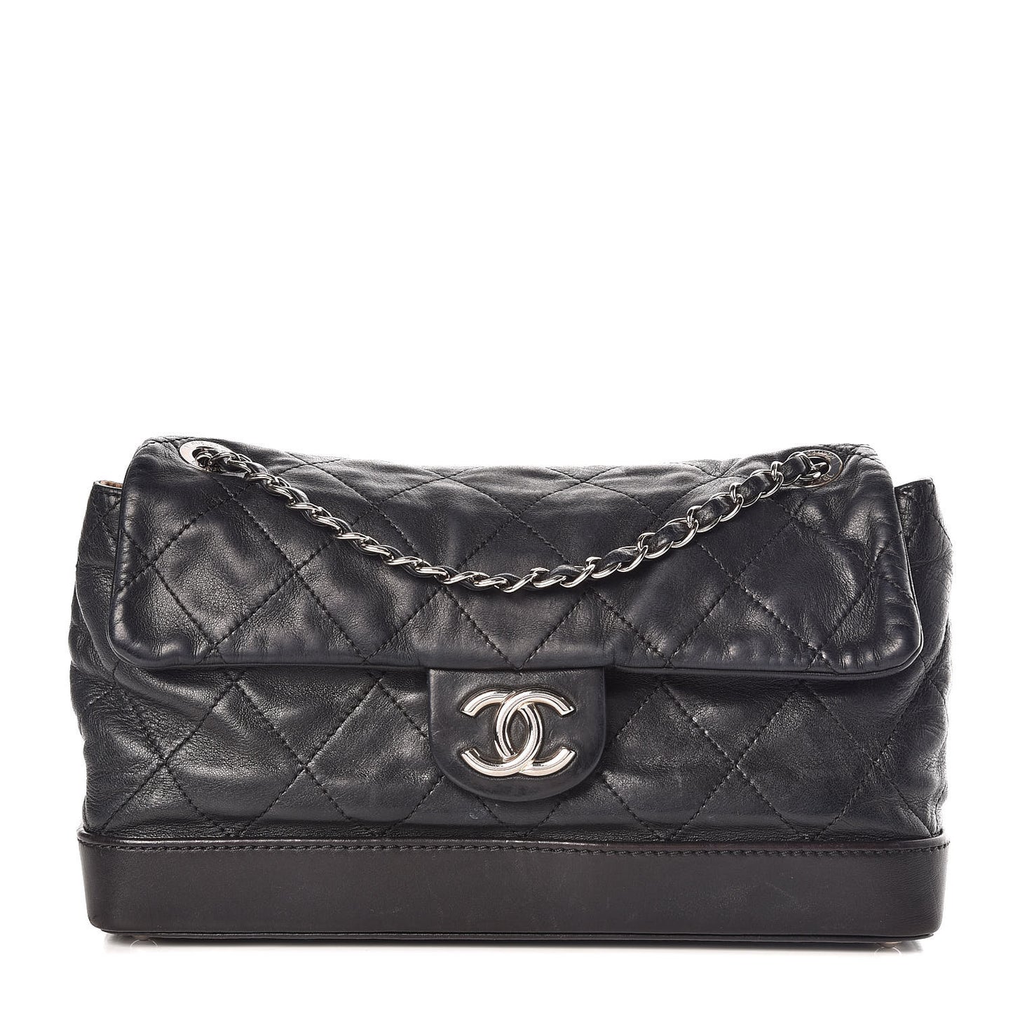 Calfskin Quilted VIP Flap Black