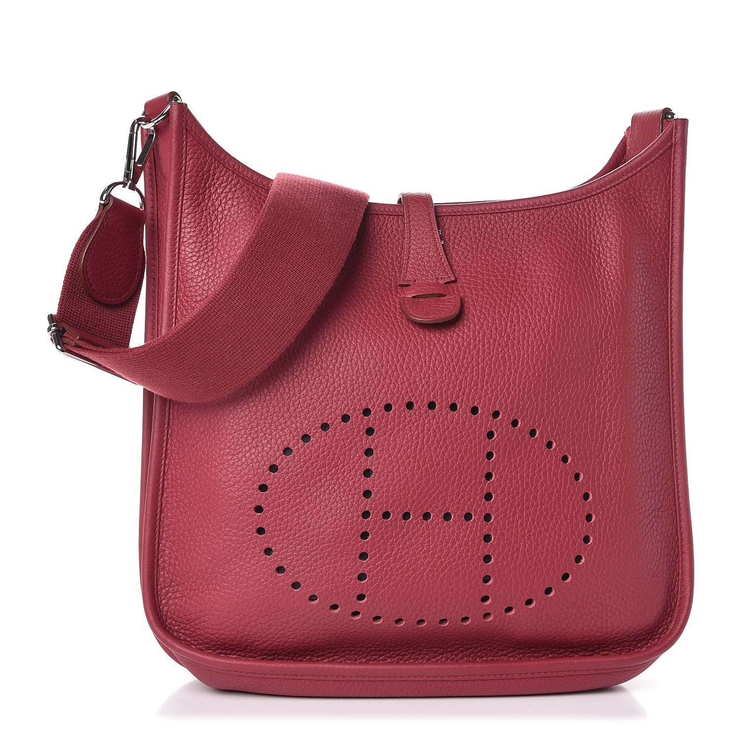 Hermes Taurillon Clemence Evelyne III PM Rubis 1 of 9