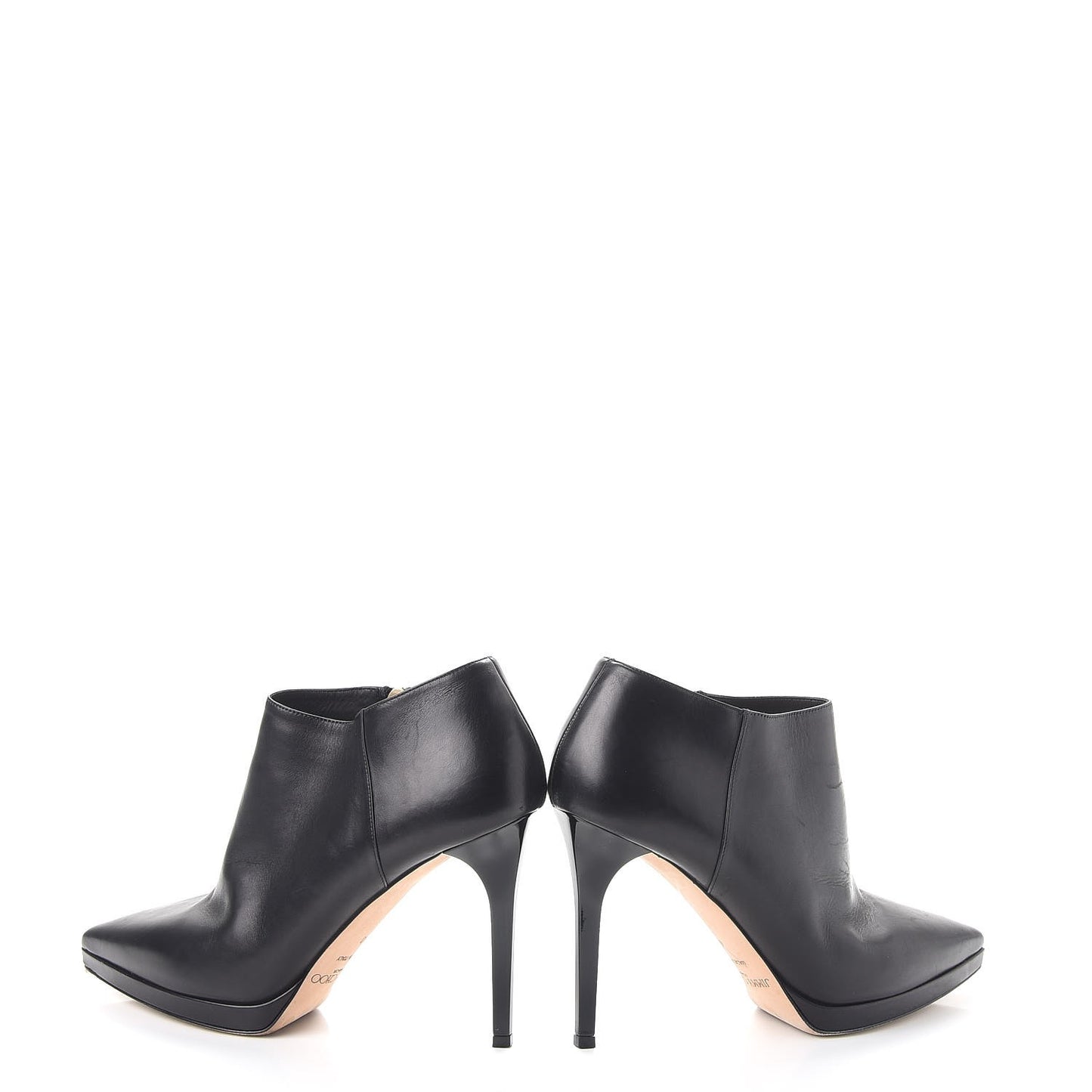 Lambskin Lindsey 100 Pointed Toe Ankle Boots 40 Black