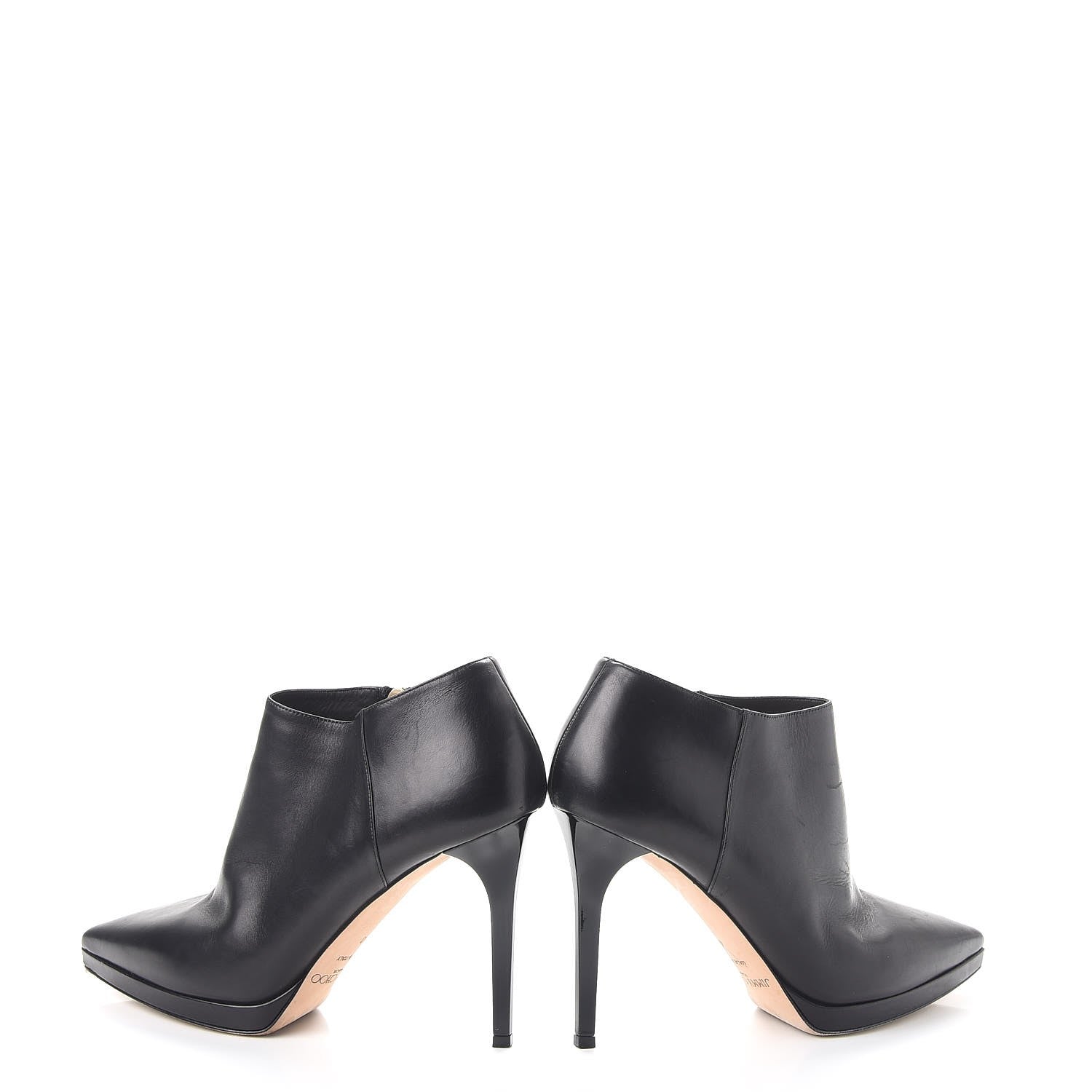 Jimmy Choo Lambskin Lindsey 100 Pointed Toe Ankle Boots 40 Black 6 of 12