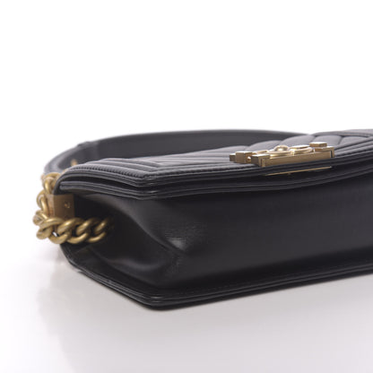 Chanel Lambskin Chevron Quilted Small Boy Flap Black 8 of 13