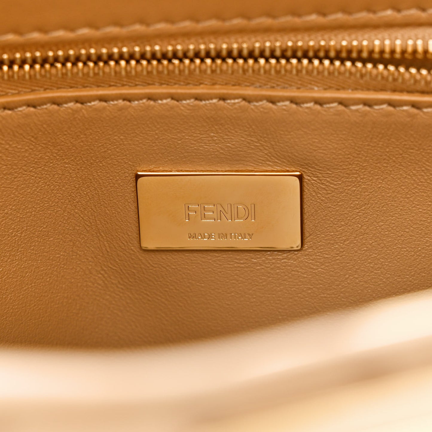 Ostrich Shiny Nappa Mini Peekaboo Iconic Satchel Cuoio