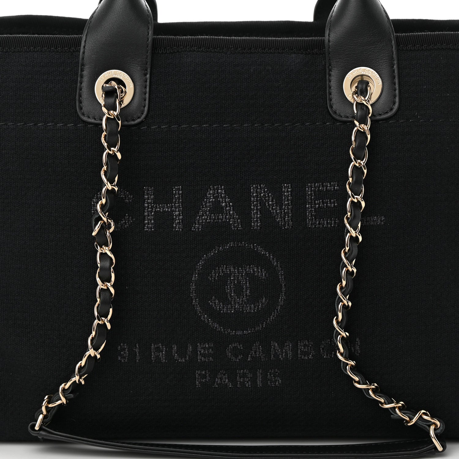 Chanel Mixed Fibers Small Deauville Tote Black 9 of 12
