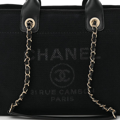 Chanel Mixed Fibers Small Deauville Tote Black 9 of 12