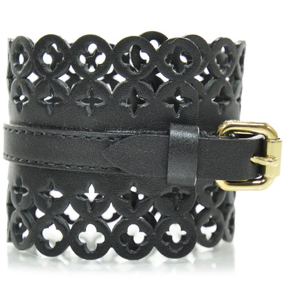 Louis Vuitton Calfskin Flower It Bracelet Black 2 of 6