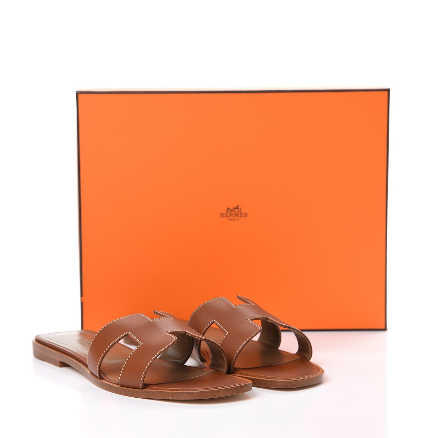 Box Calfskin Oran Sandals 39 Gold