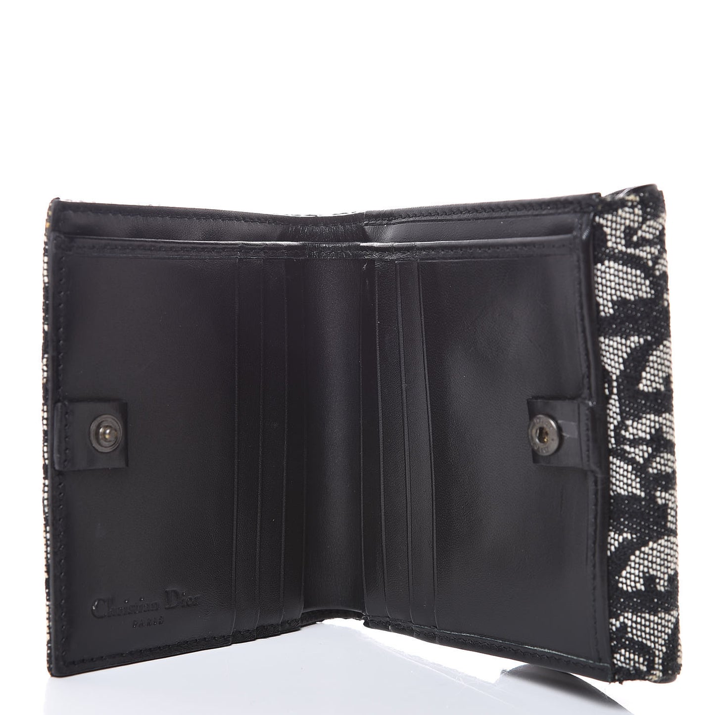 Monogram Compact Saddle Wallet Black