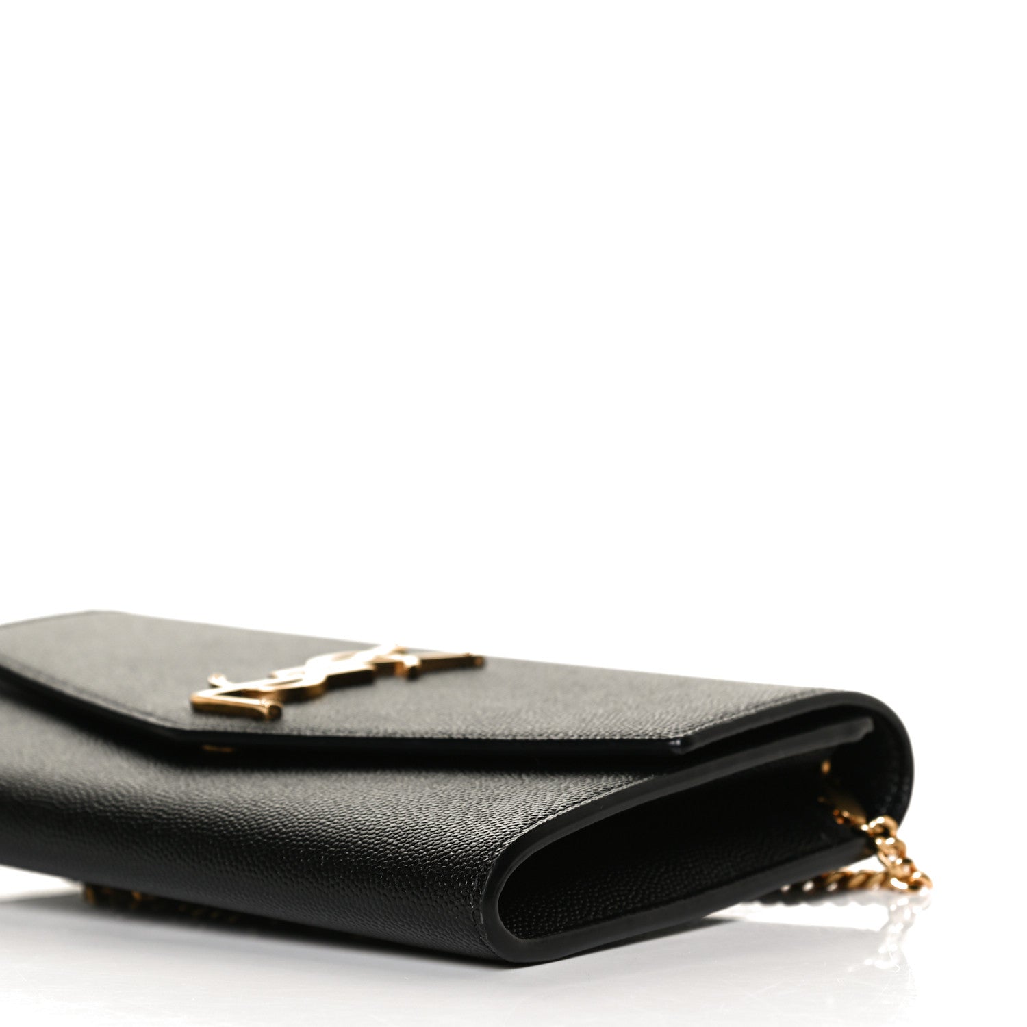 Saint Laurent Grain De Poudre Uptown Chain Wallet Black 9 of 9