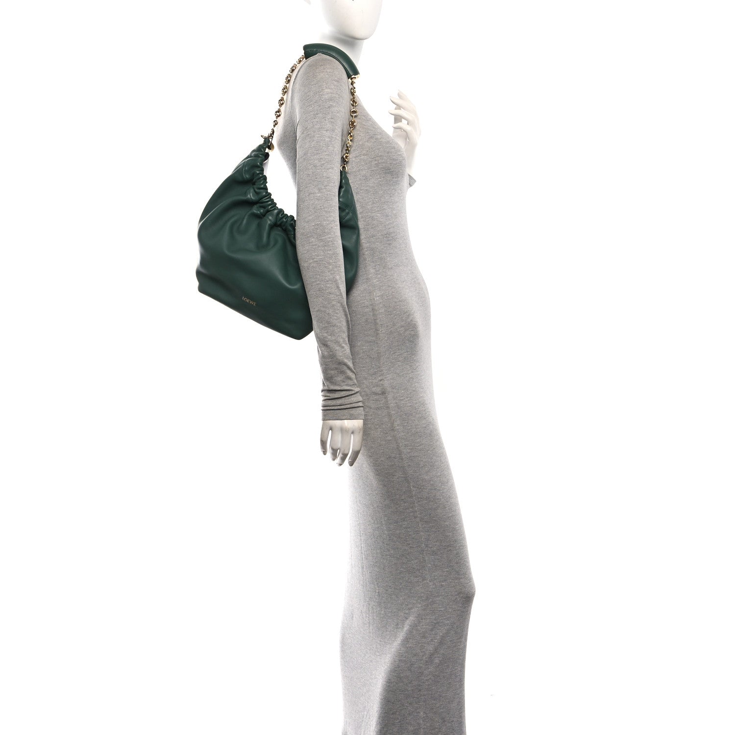 Loewe Mellow Nappa Lambskin Small Squeeze Bag Green 2 of 9