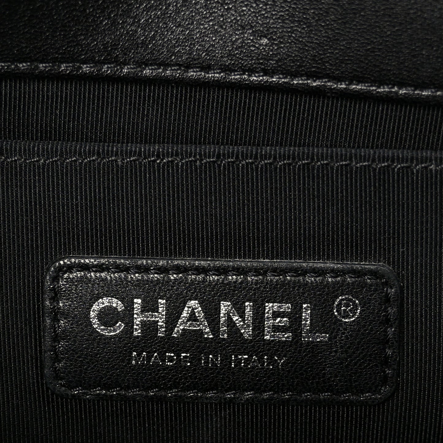Lambskin Quilted Medium Boy Flap Black