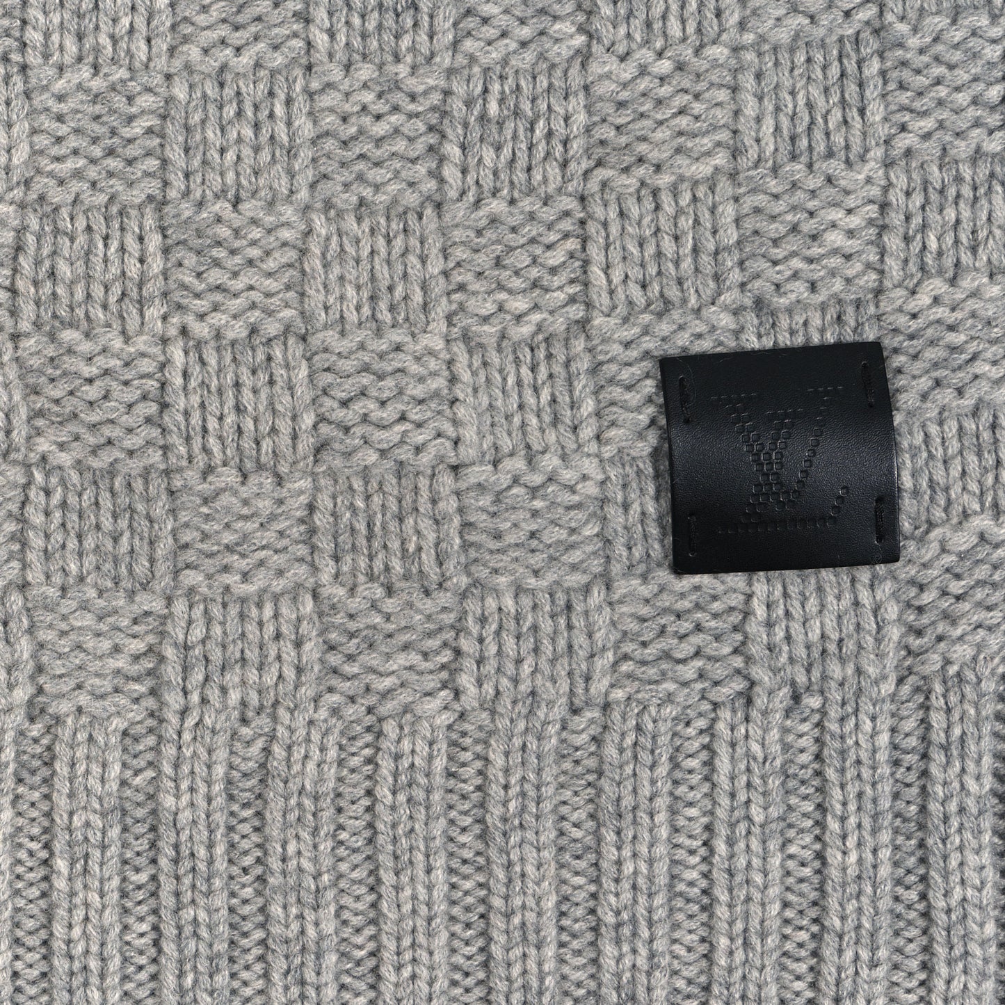 Cashmere Damier Helsinki Scarf Grey