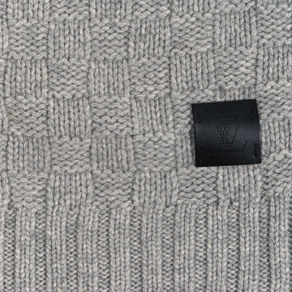 Louis Vuitton Cashmere Damier Helsinki Scarf Grey 3 of 4