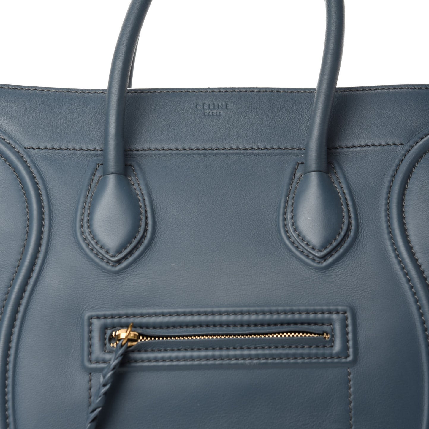 Supple Calfskin Medium Phantom Luggage Blue