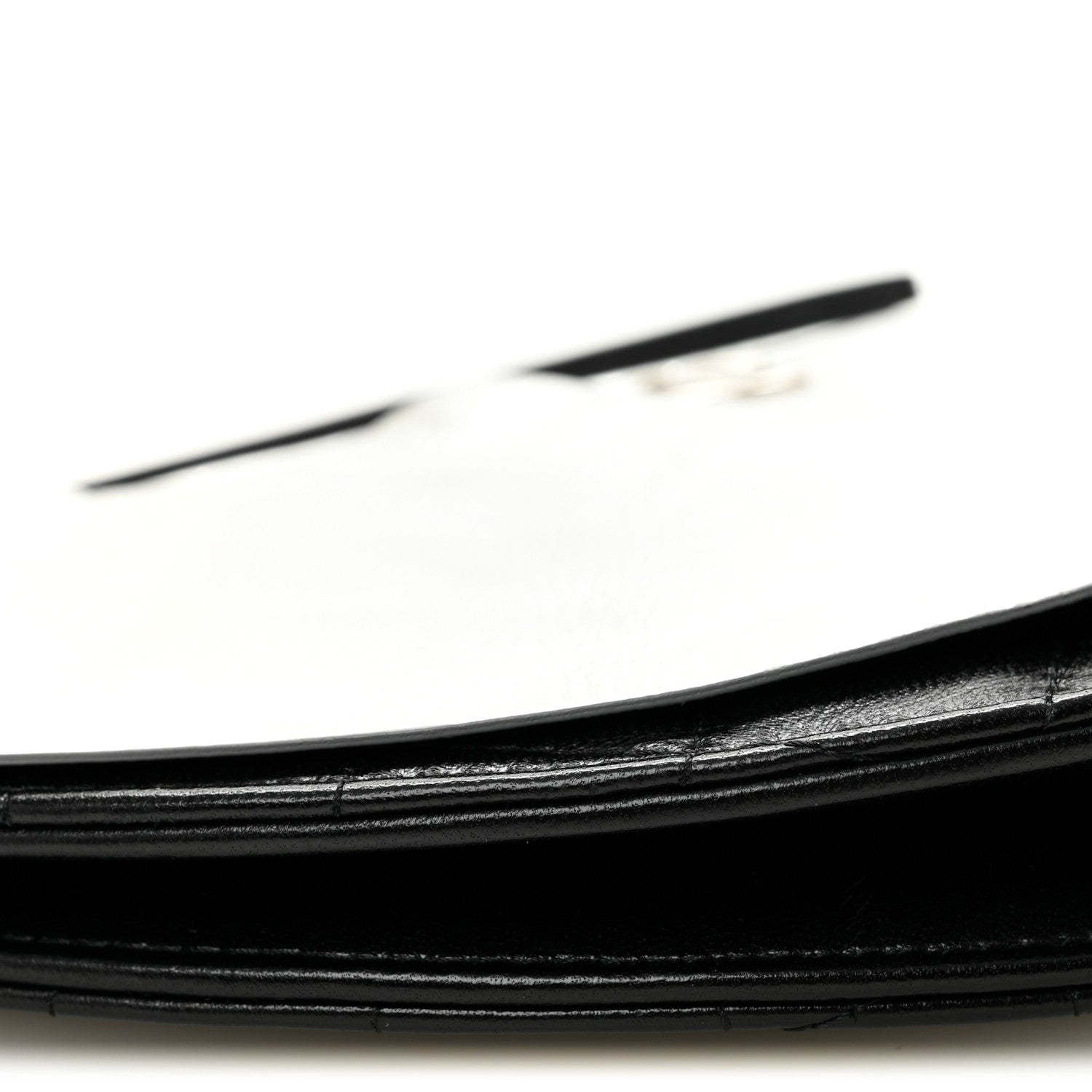 Chanel Metallic Lambskin Wave Clutch Black Silver 10 of 12