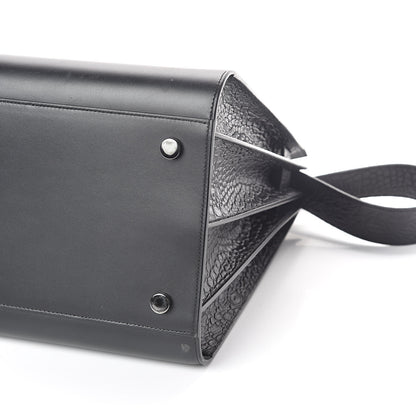 Saint Laurent Calfskin Crocodile Embossed Large Sac De Jour Carryall Black 9 of 10