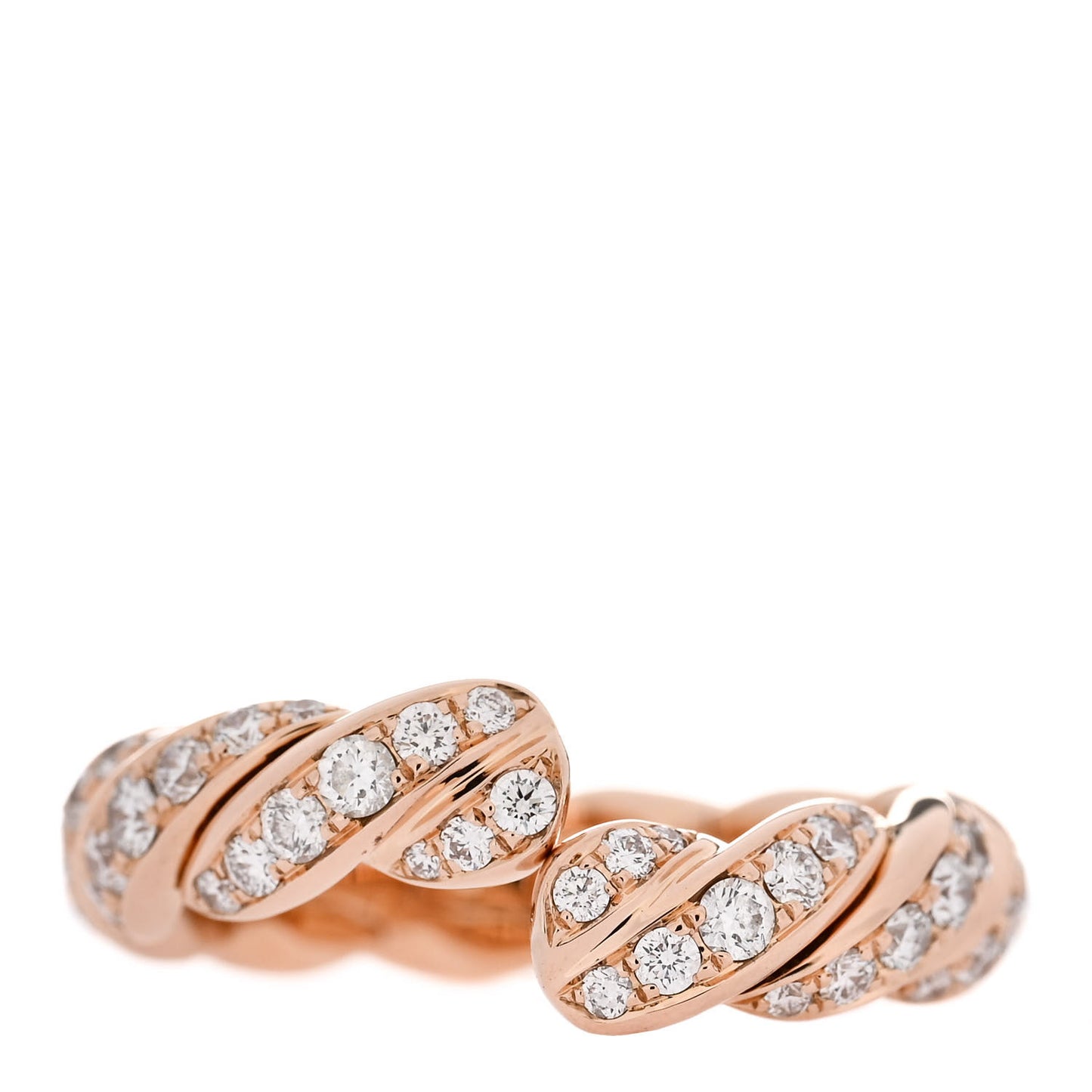 18K Rose Gold Diamond 5mm Paveflex Band Ring 53 6.5