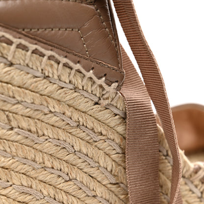 Gucci Nappa Matelasse GG Marmont Ankle Wrap Platform 35/120mm Espadrille Wedges 37 Porcelain Rose 10 of 10