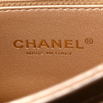 Chanel Metallic Lambskin Quilted Small Trendy CC Flap Dual Handle Bag Gold 6 of 17