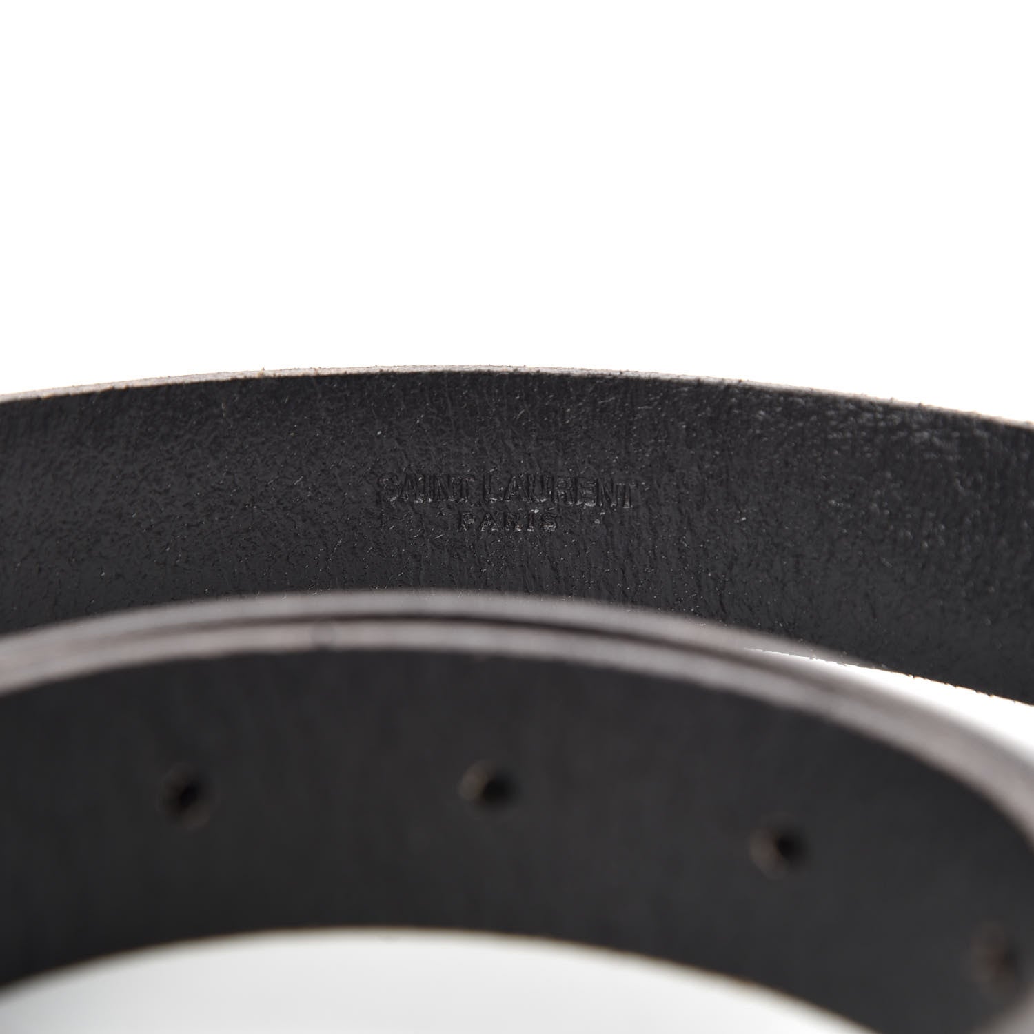 Saint Laurent Calfskin Studded Monogram Belt 85 34 Black 4 of 5