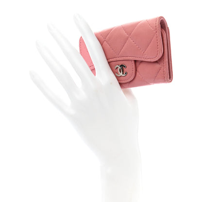 Chanel Lambskin Quilted 6 Key Holder Pink 2 of 9
