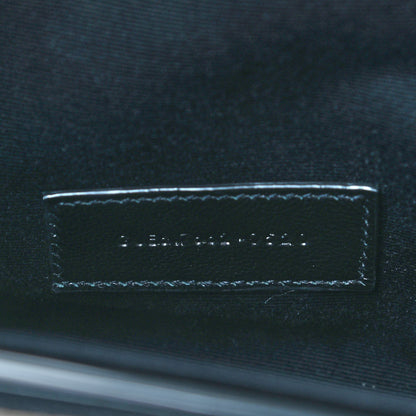 Saint Laurent Grain De Poudre Matelasse Chevron Monogram Envelope Clutch Dark Beige 7 of 13