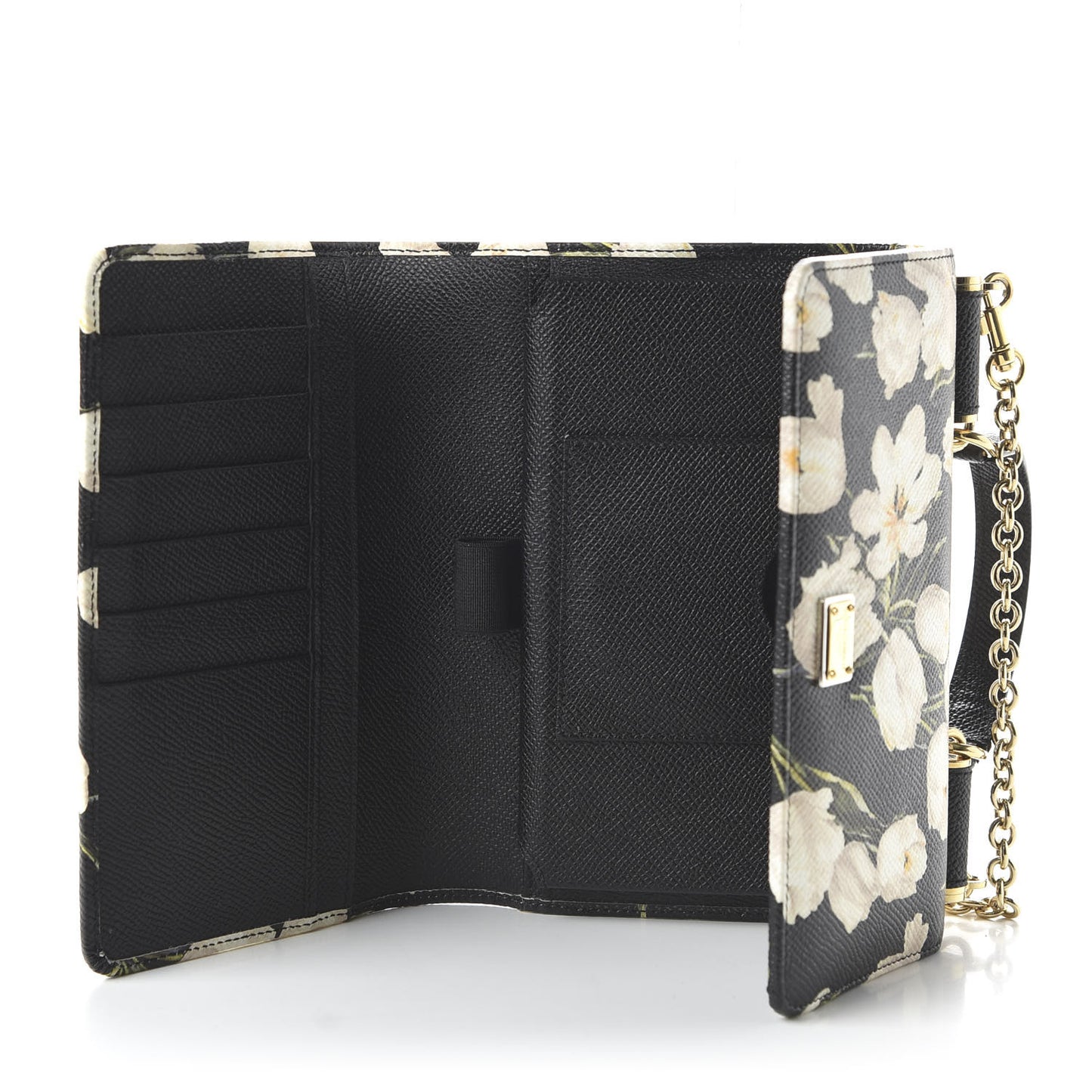 Dauphine Tulip Print Mini Von Bag Black
