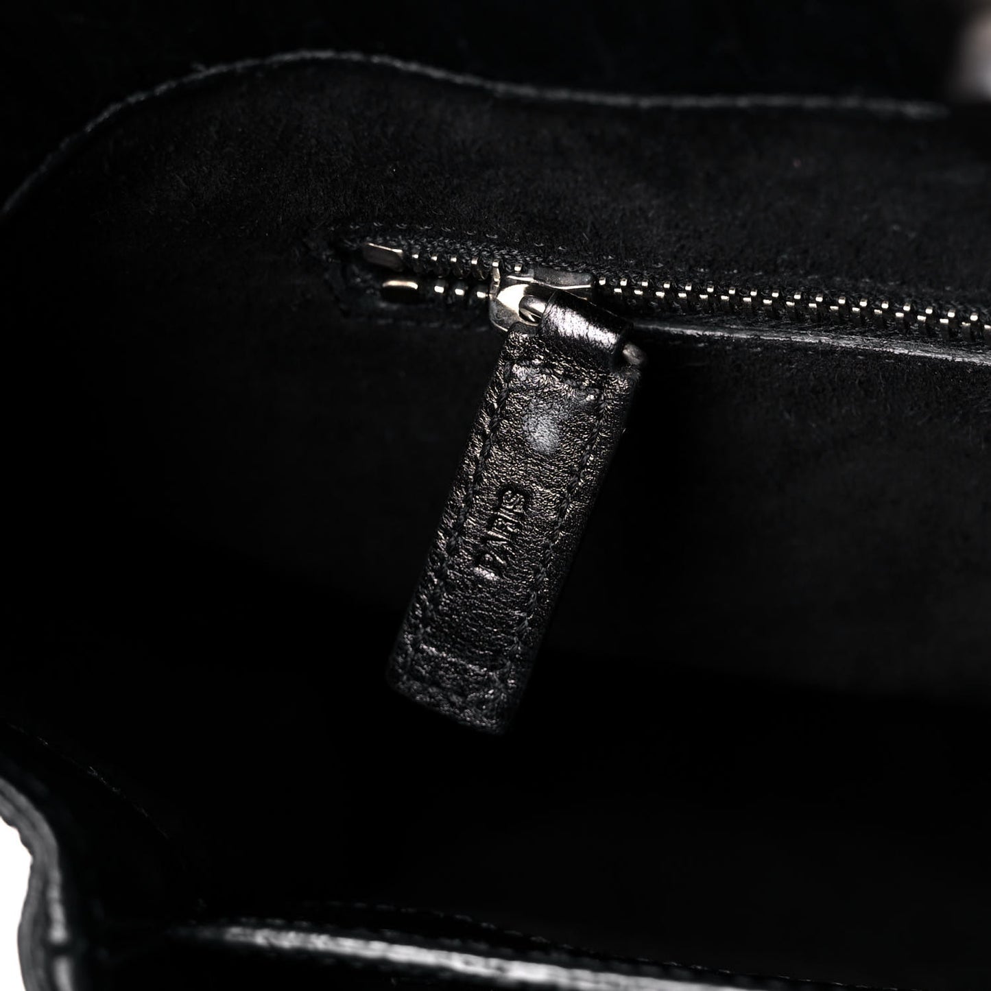 Calfskin Crocodile Embossed Medium Trois Class Tote Black
