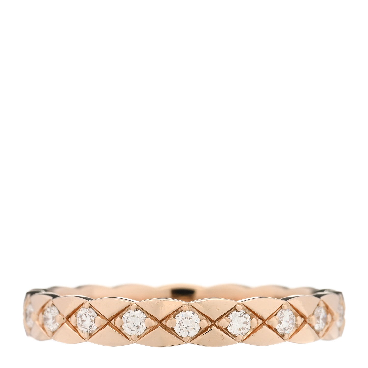 Chanel 18K Beige Gold Diamond Mini Coco Crush Ring 57 8 3 of 5