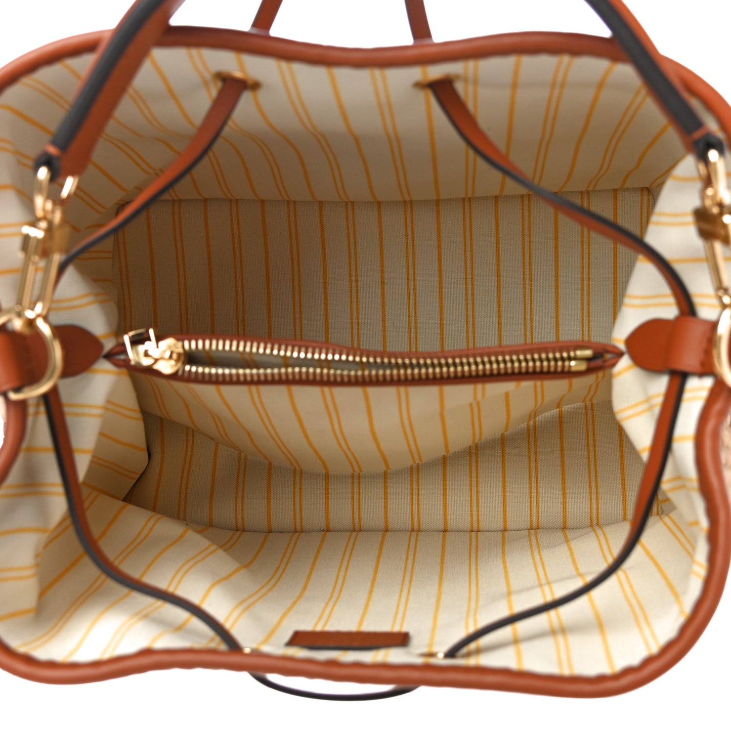 Raffia Calfskin Monogram Neonoe MM Tan