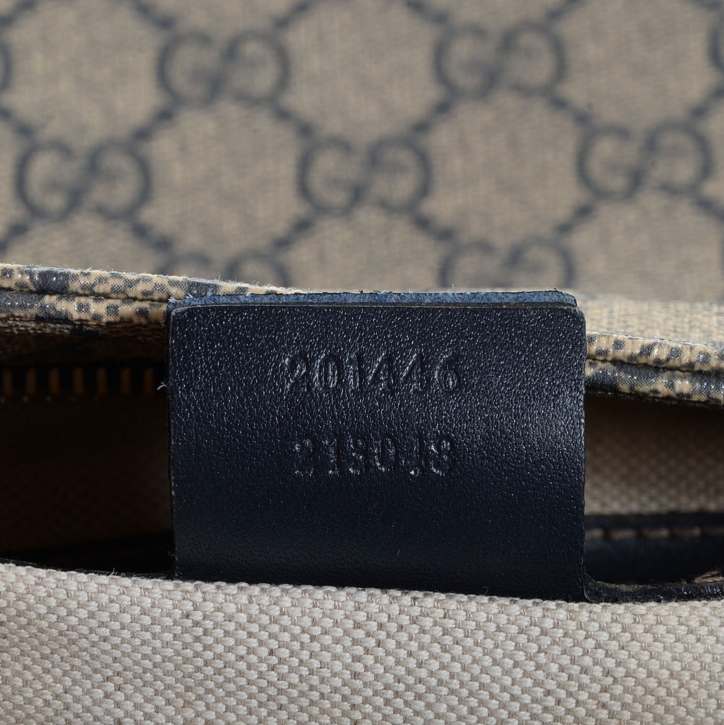 GG Plus Monogram Large Flat Messenger Bag Beige Blue