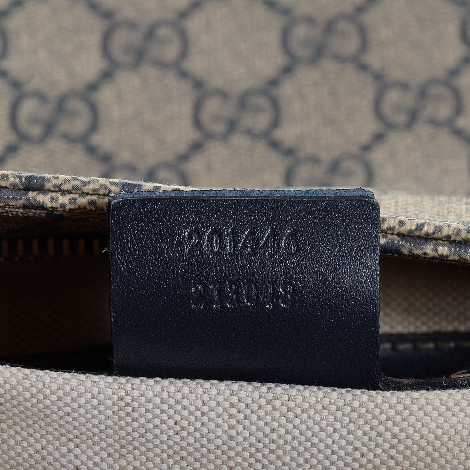 Gucci GG Plus Monogram Large Flat Messenger Bag Beige Blue 7 of 9