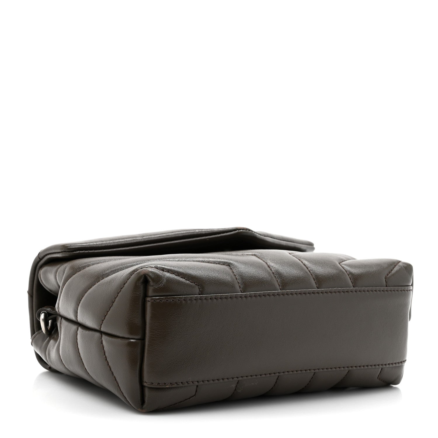 Saint Laurent Calfskin Y Quilted Monogram Toy Loulou Crossbody Bag Military Olive 4 of 18