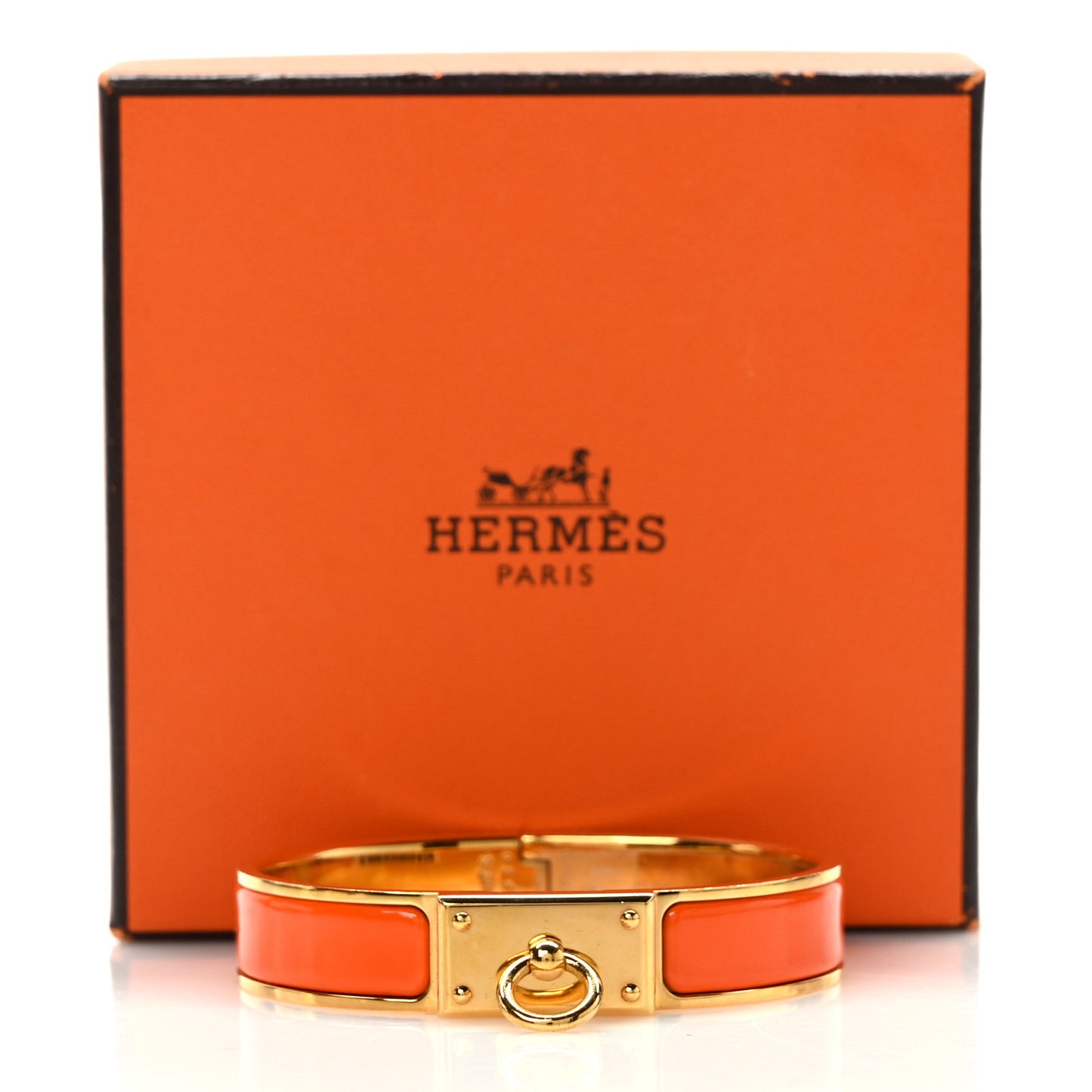 Enamel Clic Anneau Bracelet PM Orange