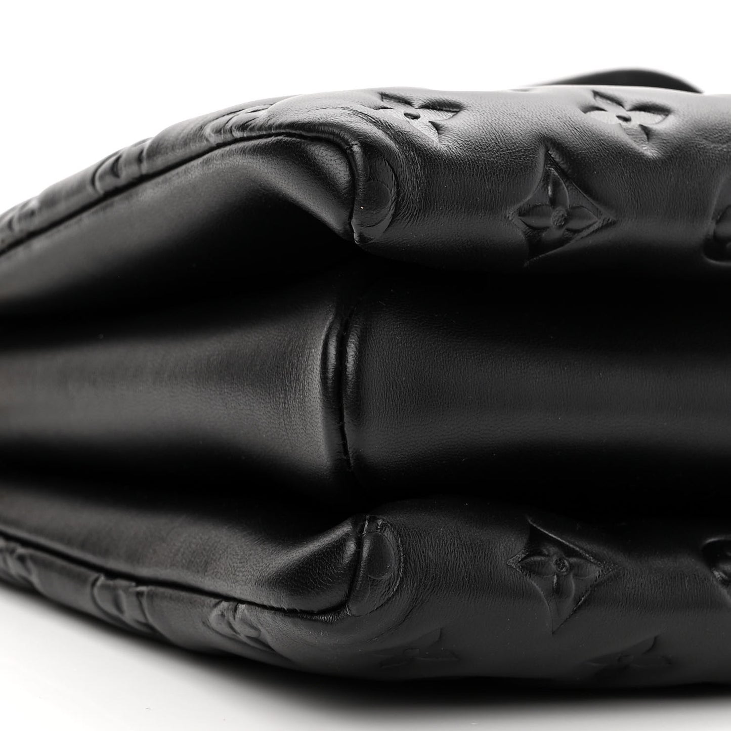 Lambskin Embossed Monogram Coussin PM Black