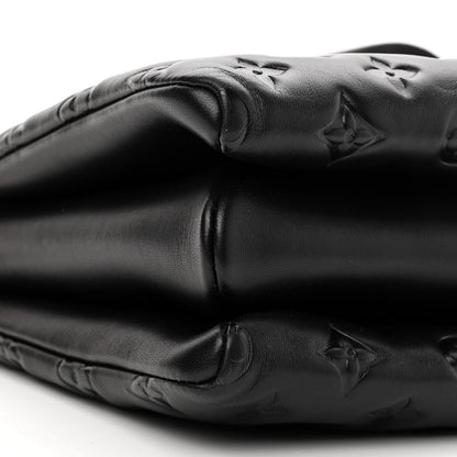 Louis Vuitton Lambskin Embossed Monogram Coussin PM Black 8 of 9