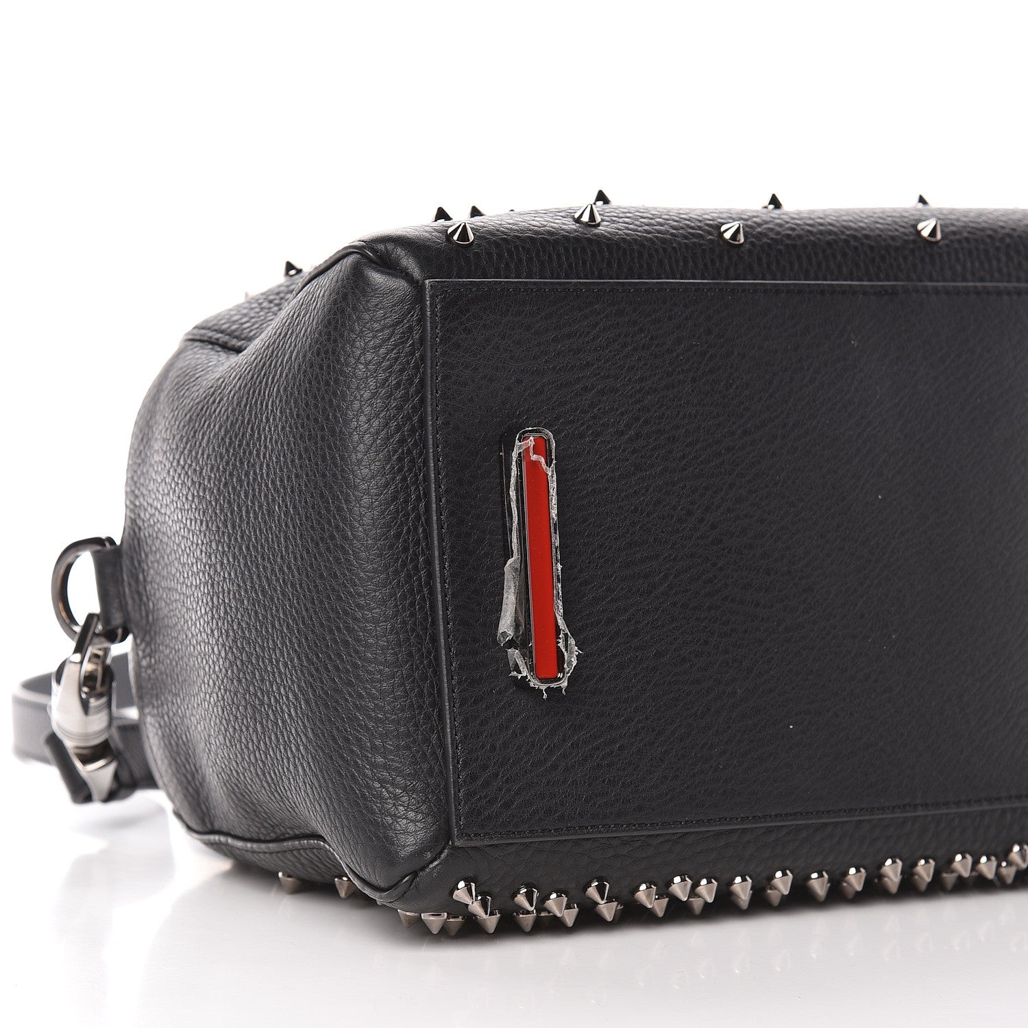 Christian Louboutin Grained Calfskin Studded Satchel Black 8 of 17
