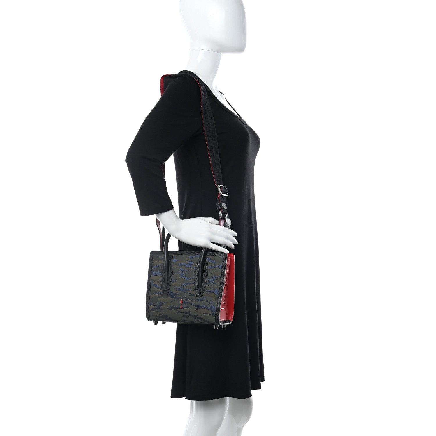 Christian Louboutin Jacquard Calfskin Camoloubi Mini Paloma Vosges 2 of 10