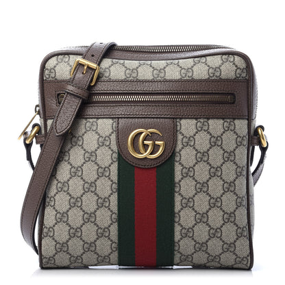 Gucci GG Supreme Monogram Web Small Ophidia Messenger Bag Brown 1 of 11