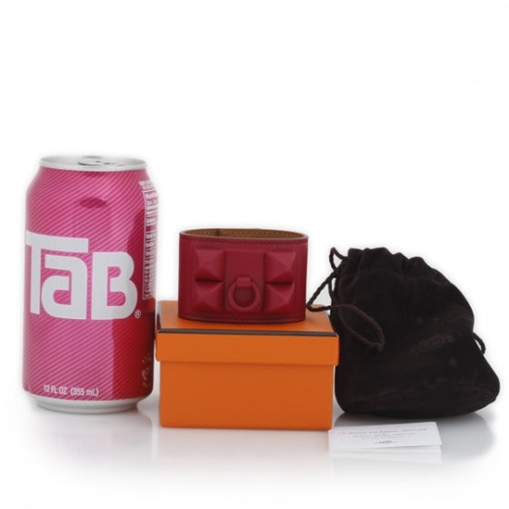 Leather Collier de Chien Shadow Bracelet Rubis Red