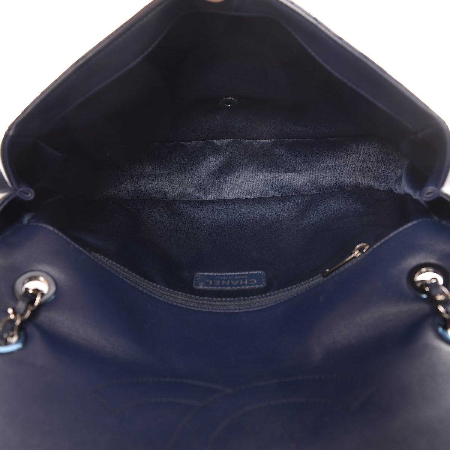 Chanel Lambskin Large CC Crossing Flap Navy 6 of 8