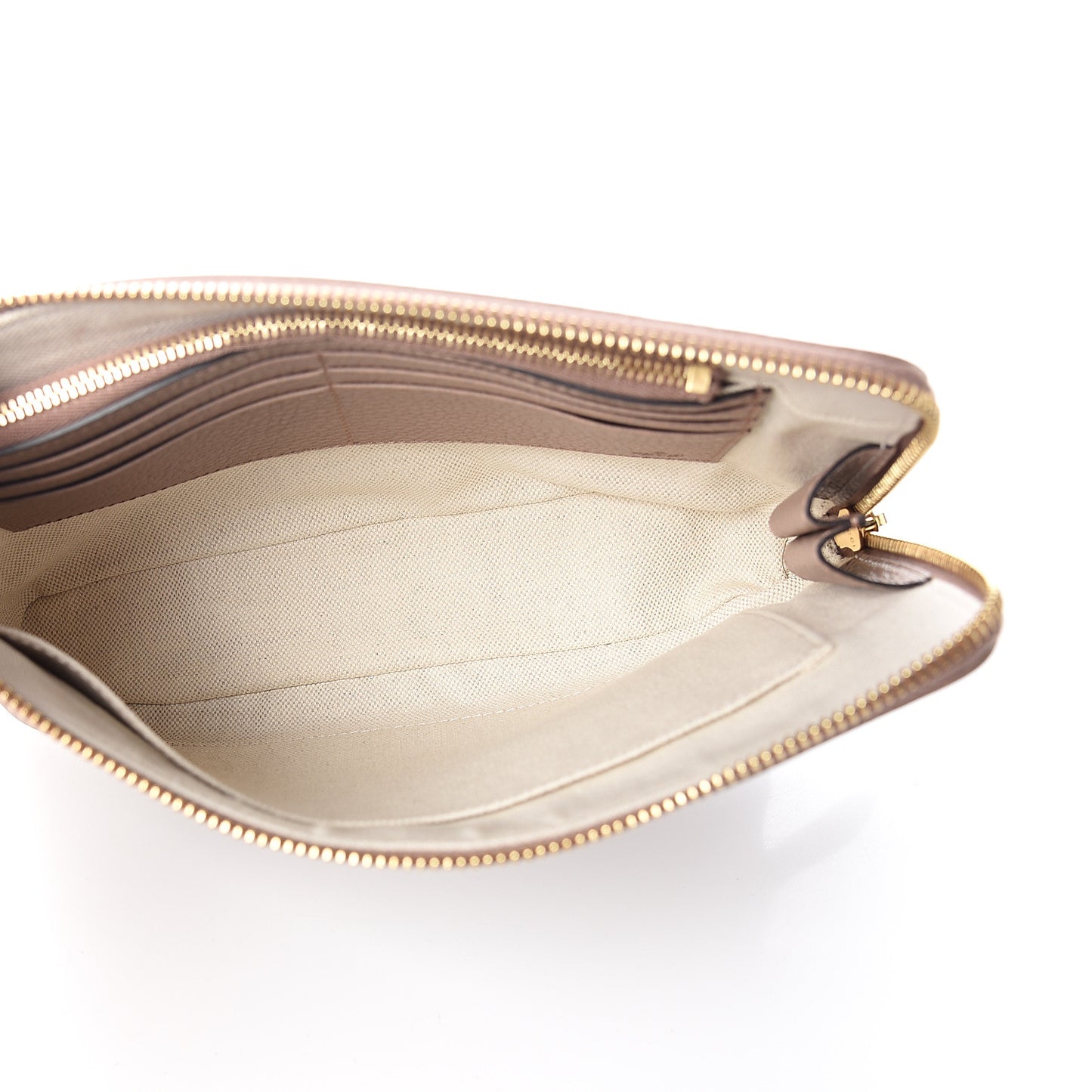 Calfskin GG Marmont Zip Pouch Porcelain Rose